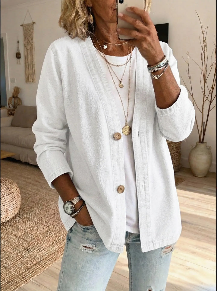 Shiloh - Leichter Denim-Cardigan mit Knopfleiste