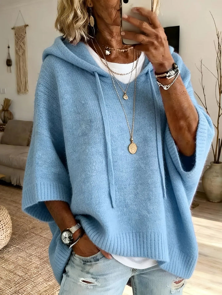 Celandria - Soft-Touch Oversize-Kurzarm-Hoodie