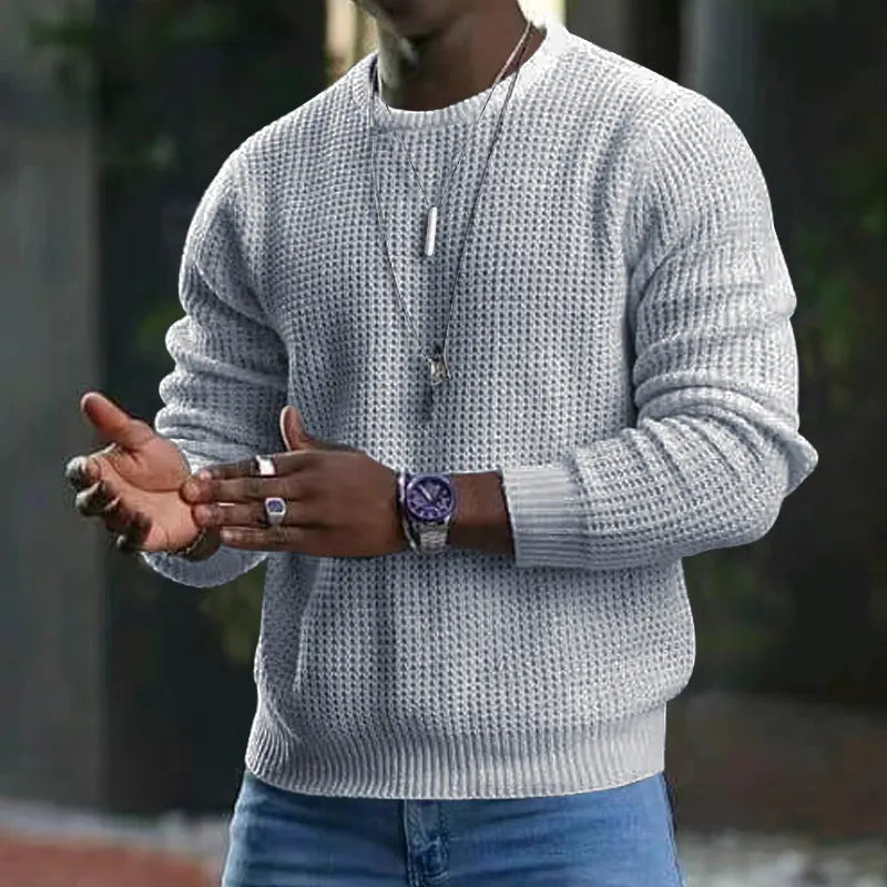 Beorn - Strukturierter Strickpullover mit Rundhalsausschnitt