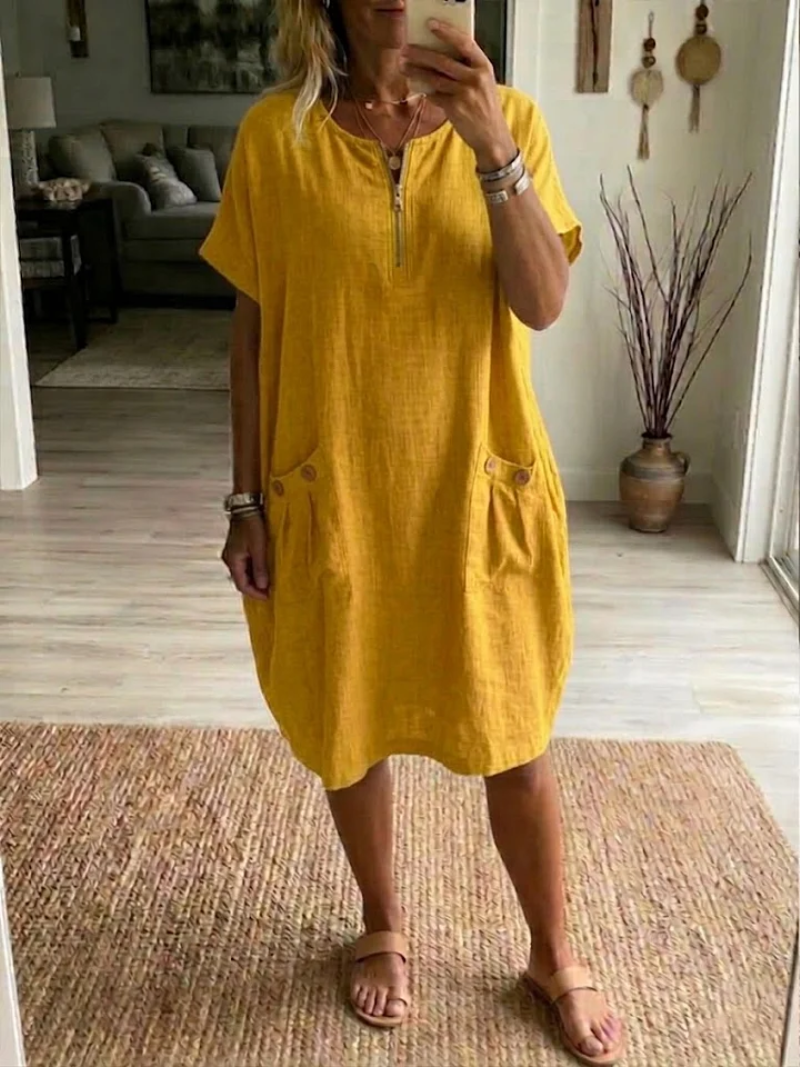 Adelise - Soft-Touch-Sommerkleid mit V-Ausschnitt