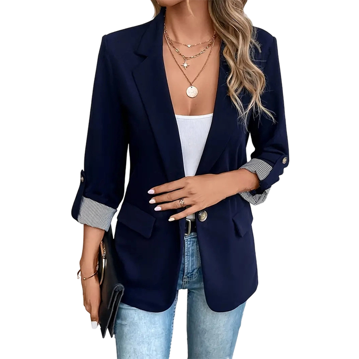 Celenya - Klassischer Blazer mit aufgekrempelten Ärmeln