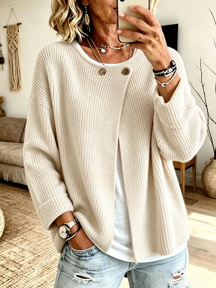 Anisa - Lässige Strickjacke mit Knopfdetails