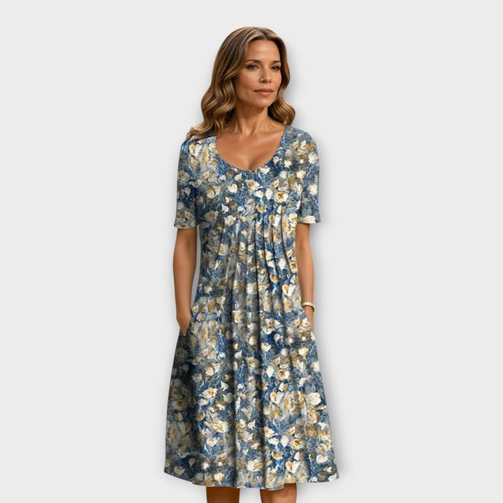 Ailith - Drapiertes Softtouch-Kleid