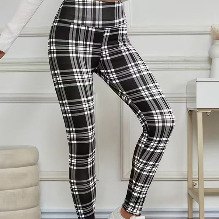 Estelyn - Klassische Karo-Stretch-Leggings