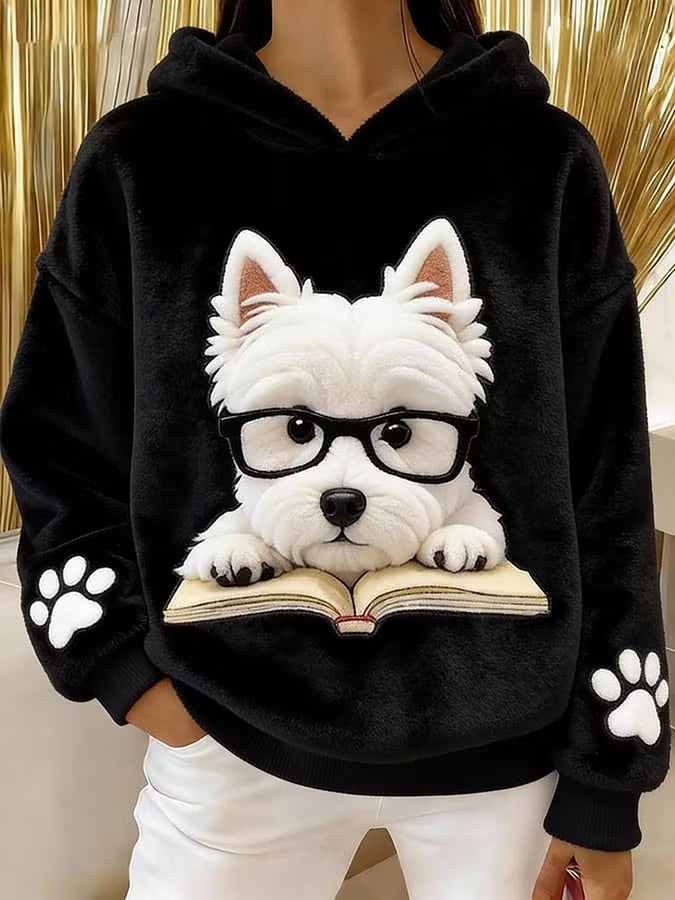 Aileen - Softtouch-Grafik-Kapuzensweatshirt