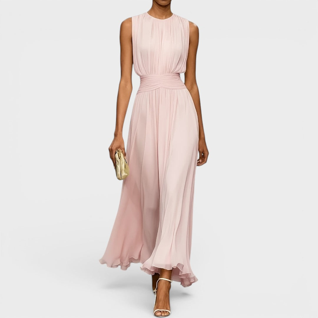 Evadne - Drapiertes Premium-Midikleid