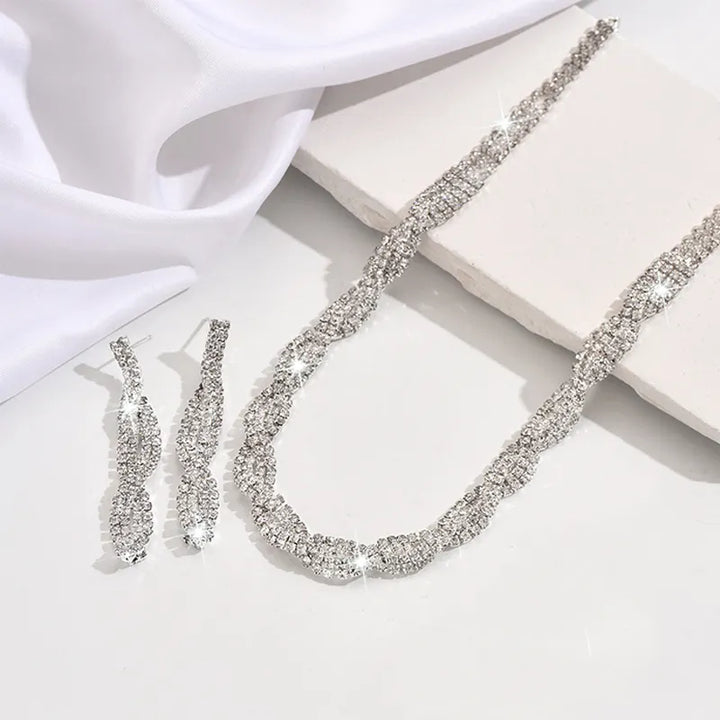 Alessara - Kristall-Twist-Schmuck-Set