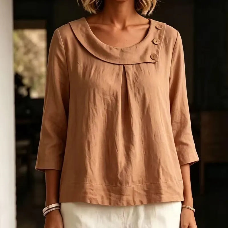 Brionelle - Leinenbluse mit Soft-Touch