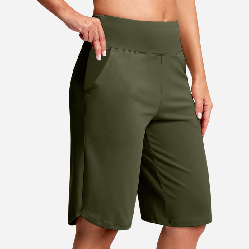 Odeliora - Komfortable hoch taillierte Bermudashorts