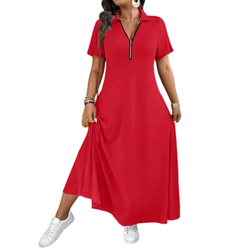 Primelle - Maxikleid mit weicher Haptik und Reissverschluss am Ausschnitt