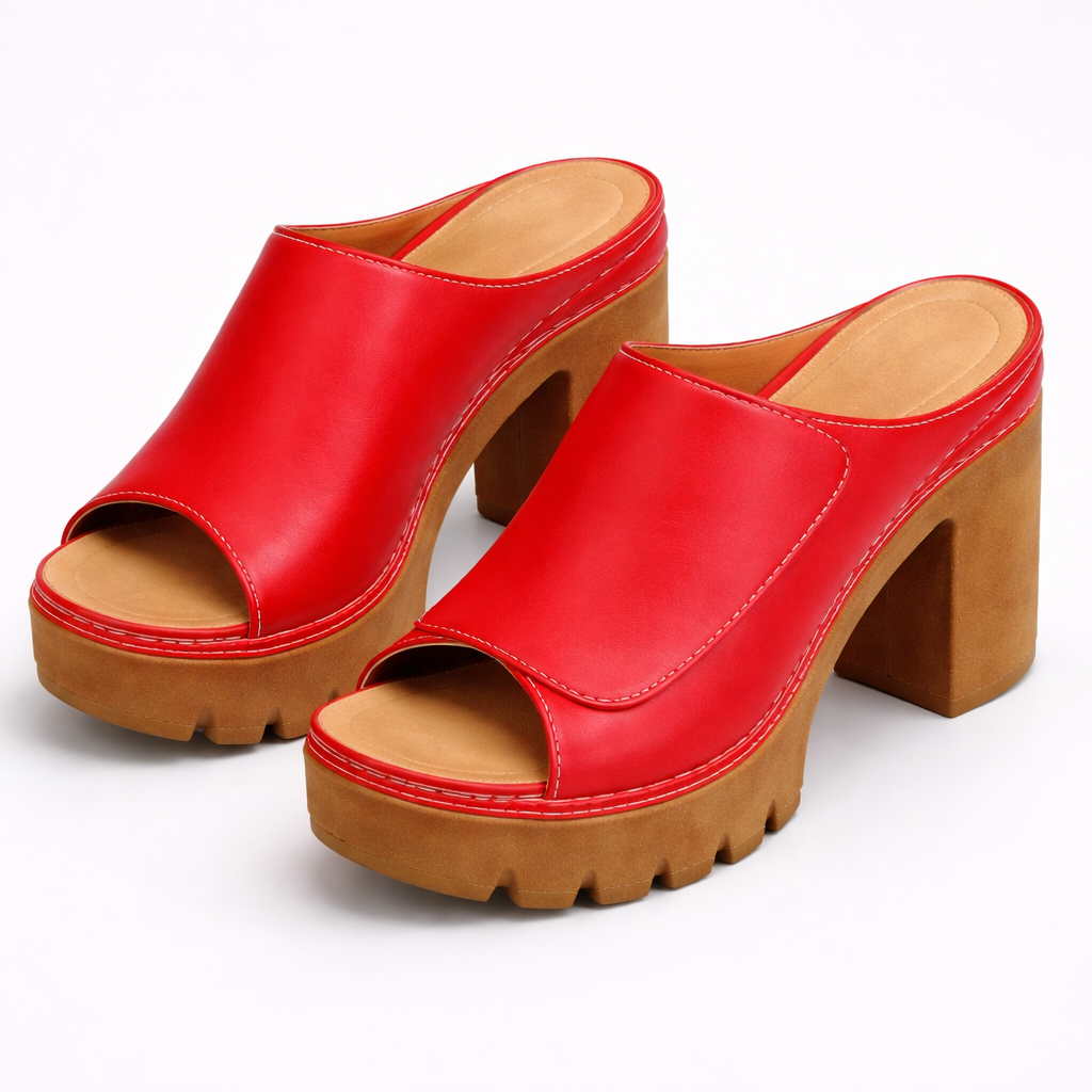 Melisande - Polierte Plateau-High Heels