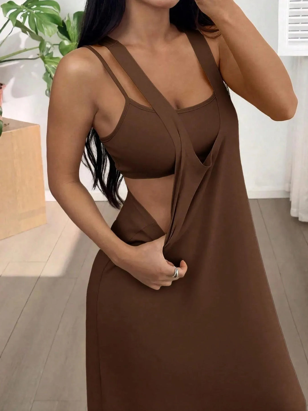Evania - Mehrlagiges zweiteiliges Maxikleid-Set