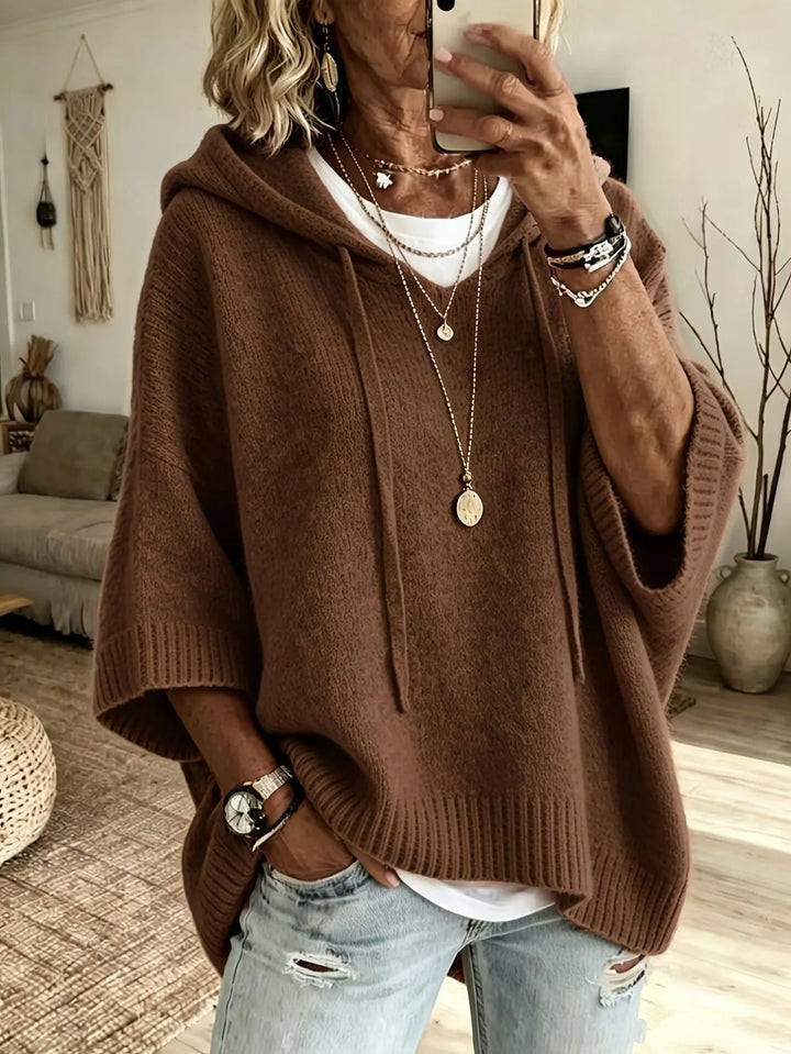 Celandria - Soft-Touch Oversize-Kurzarm-Hoodie