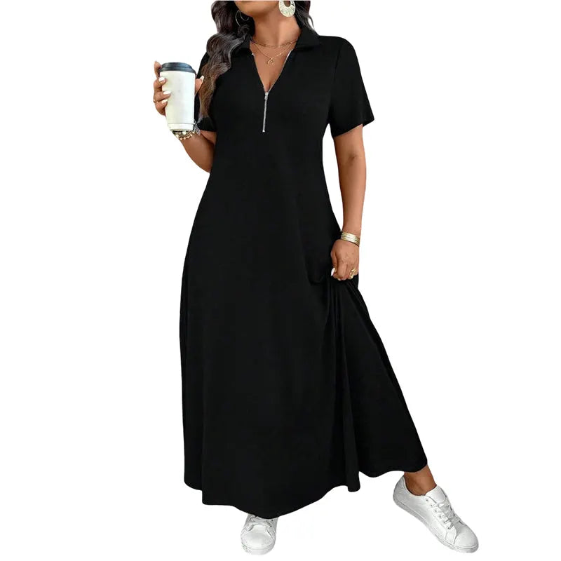 Primelle - Maxikleid mit weicher Haptik und Reissverschluss am Ausschnitt
