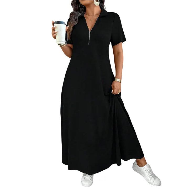 Primelle - Maxikleid mit weicher Haptik und Reissverschluss am Ausschnitt