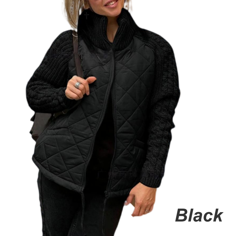 Corisanna - warme Strickjacke mit Reissverschluss vorne