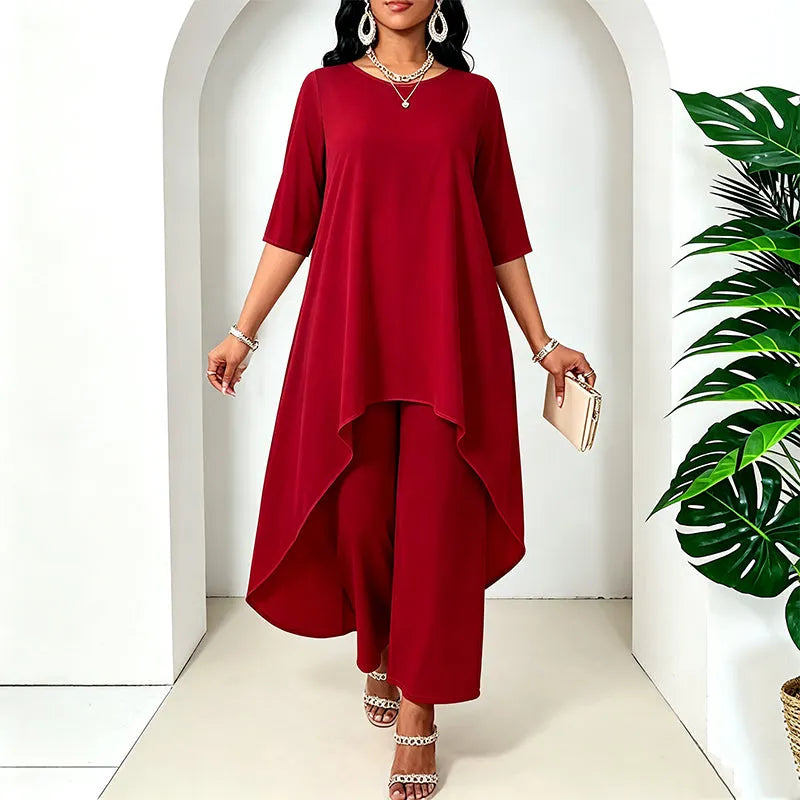 Laurivelle - Soft-Touch Maxikleid in grossen Grössen