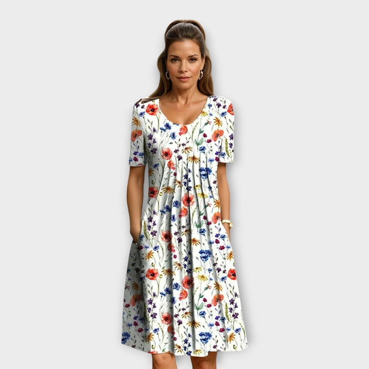 Ailith - Drapiertes Softtouch-Kleid