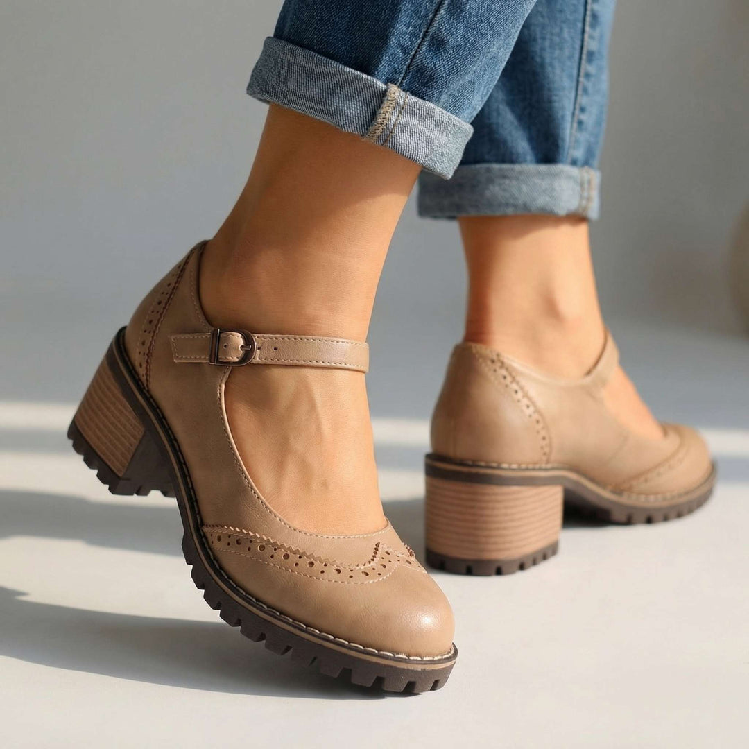 Ilyra - Riemchensandalen mit Blockabsatz