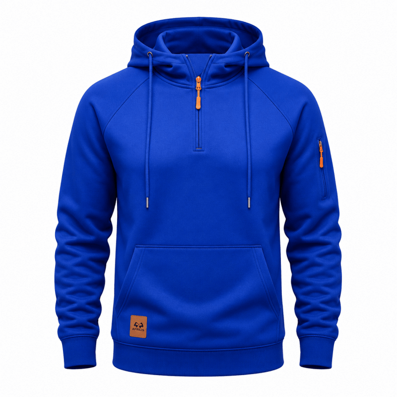 Sterling - Weicher Kapuzenpullover mit halblangem Reissverschluss