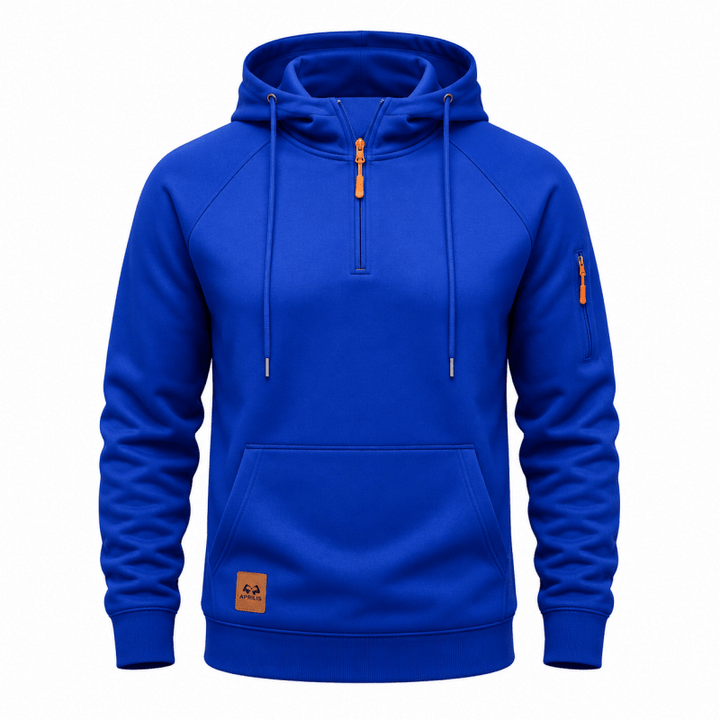 Sterling - Weicher Kapuzenpullover mit halblangem Reissverschluss