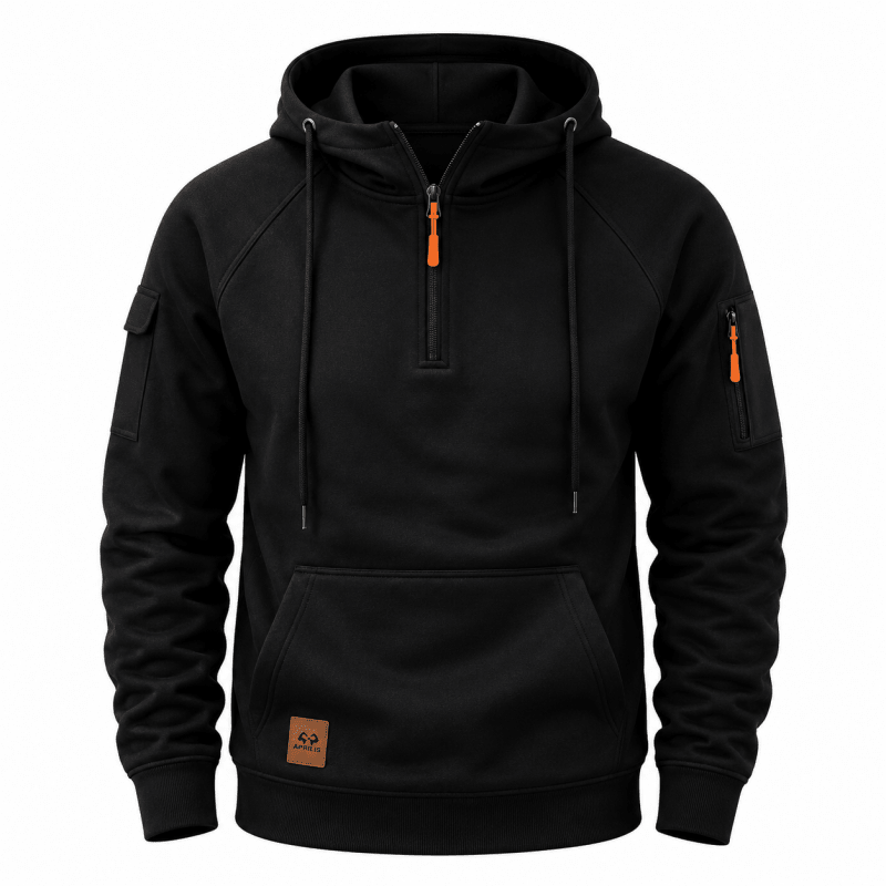 Sterling - Weicher Kapuzenpullover mit halblangem Reissverschluss