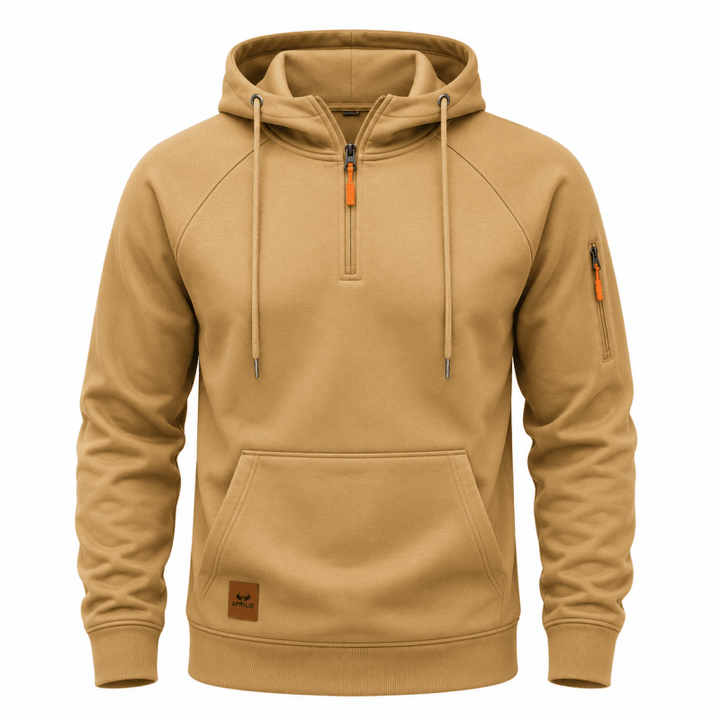 Sterling - Weicher Kapuzenpullover mit halblangem Reissverschluss