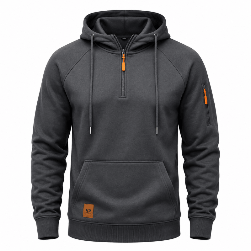 Sterling - Weicher Kapuzenpullover mit halblangem Reissverschluss
