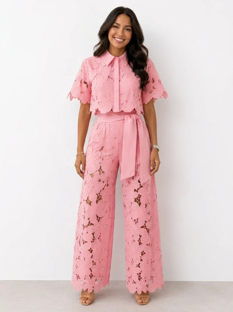 Avalina - Zweiteiler aus Bluse und Hose mit weichem Griff