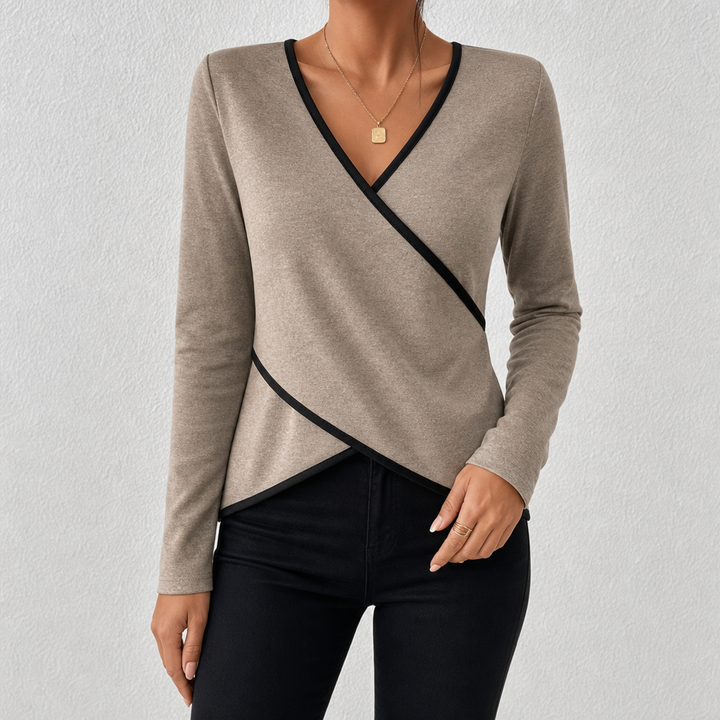 Arceline - V-Ausschnitt-Pullover mit weichem Griff