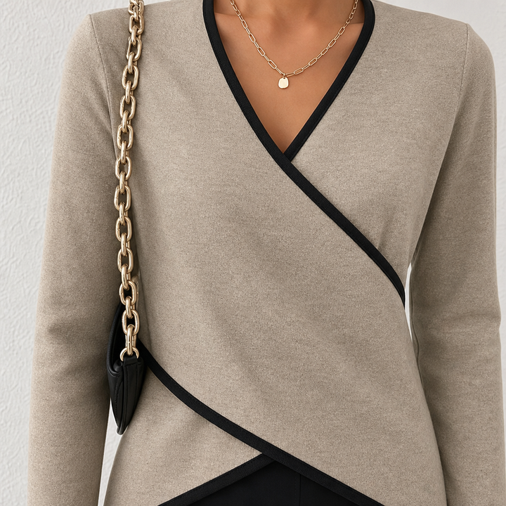 Arceline - V-Ausschnitt-Pullover mit weichem Griff