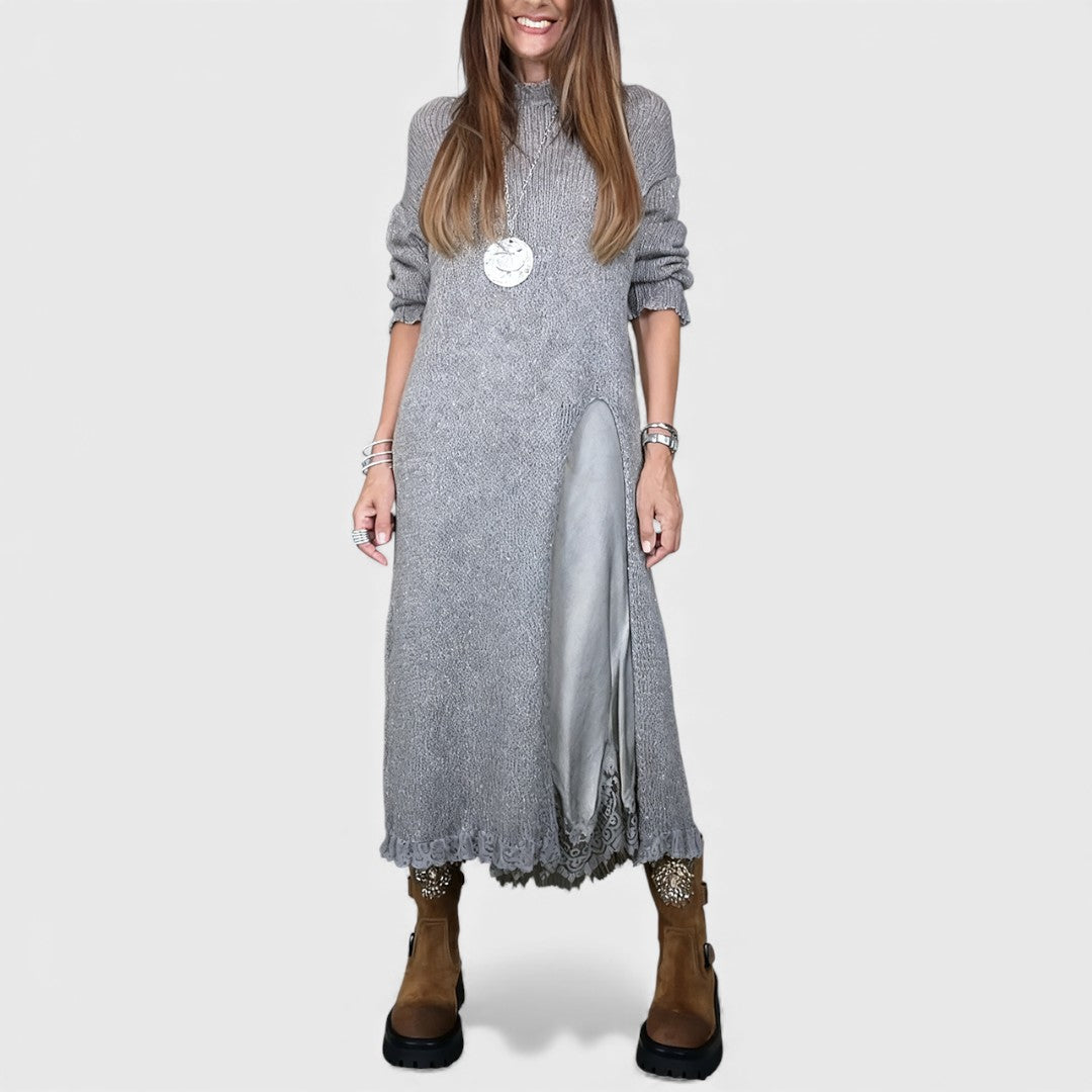 Aravina - Ultrasoftes Set aus Layering-Pullover und Kleid