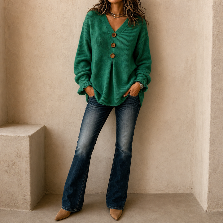Annelie - Weicher V-Ausschnitt-Pullover