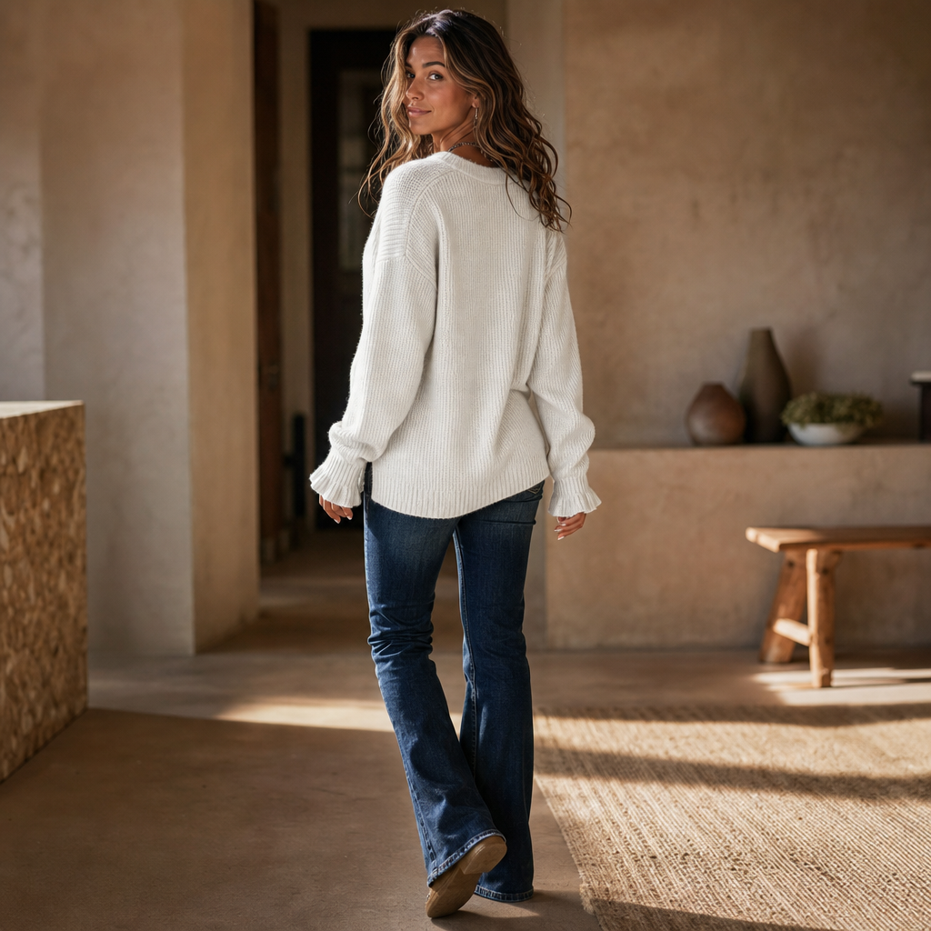 Annelie - Weicher V-Ausschnitt-Pullover