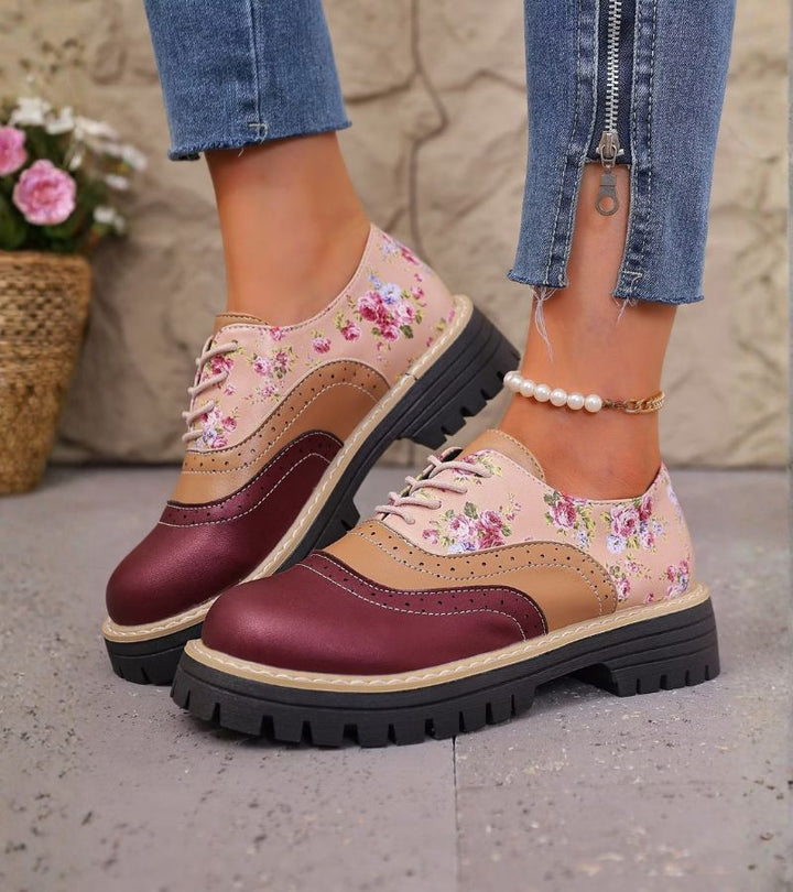 Dagna - Florale Premium-Oxford-Schuhe