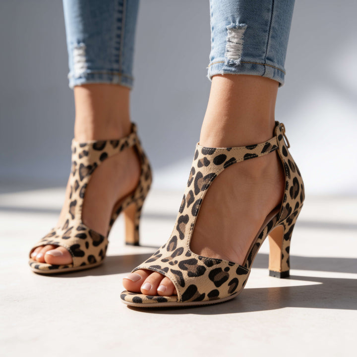 Corabelle - Elegante T-Riemchen-Sandalen mit Absatz