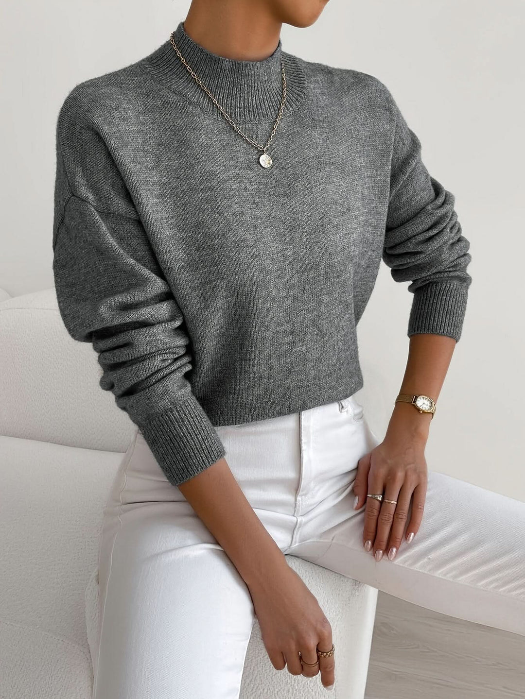 Jinty - Weicher-Touch Relaxed-Strickpullover