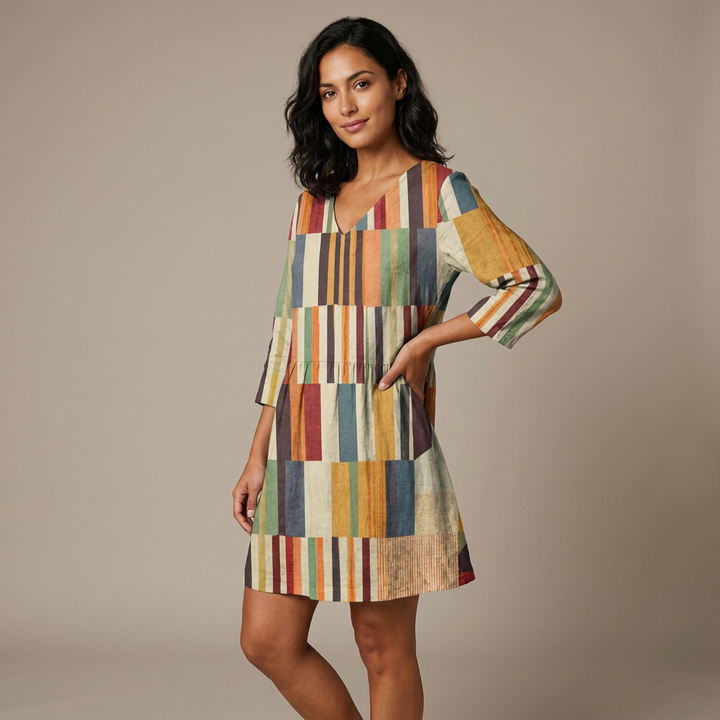 Vesperine - Drapierte Bluse mit V-Ausschnitt