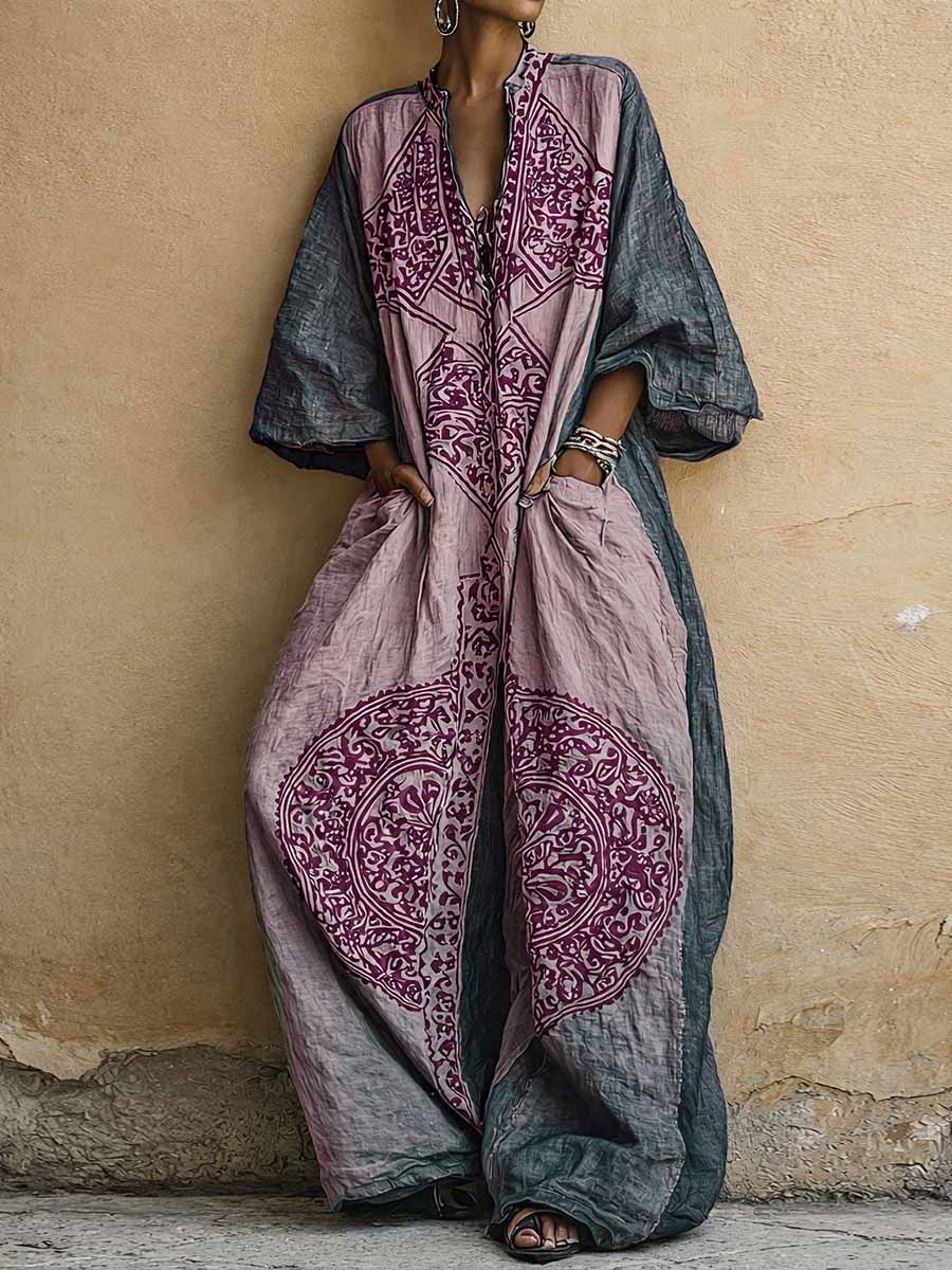 Melantha - Jumpsuit mit Vintage-Print und weicher Haptik