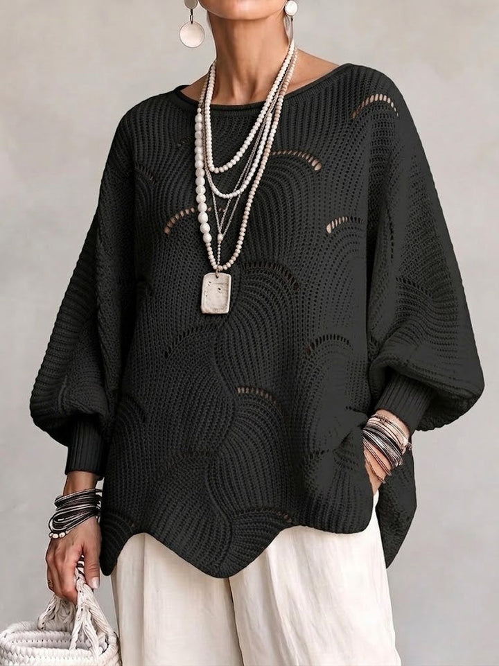 Coravina - Strukturierter, offen gestrickter Pullover