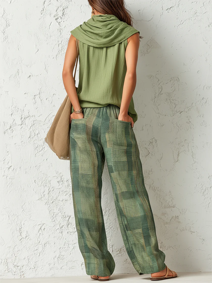 Calienna - Set aus leichter Bluse und weiter Hose
