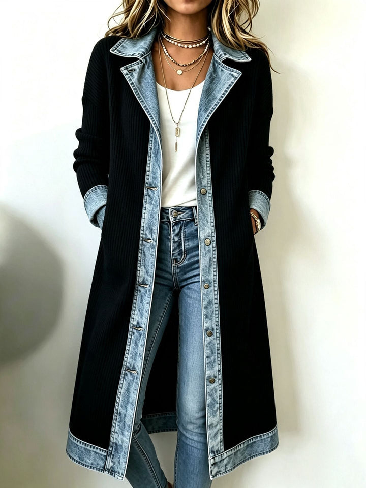 Odelia - Langer strukturierter Cardigan
