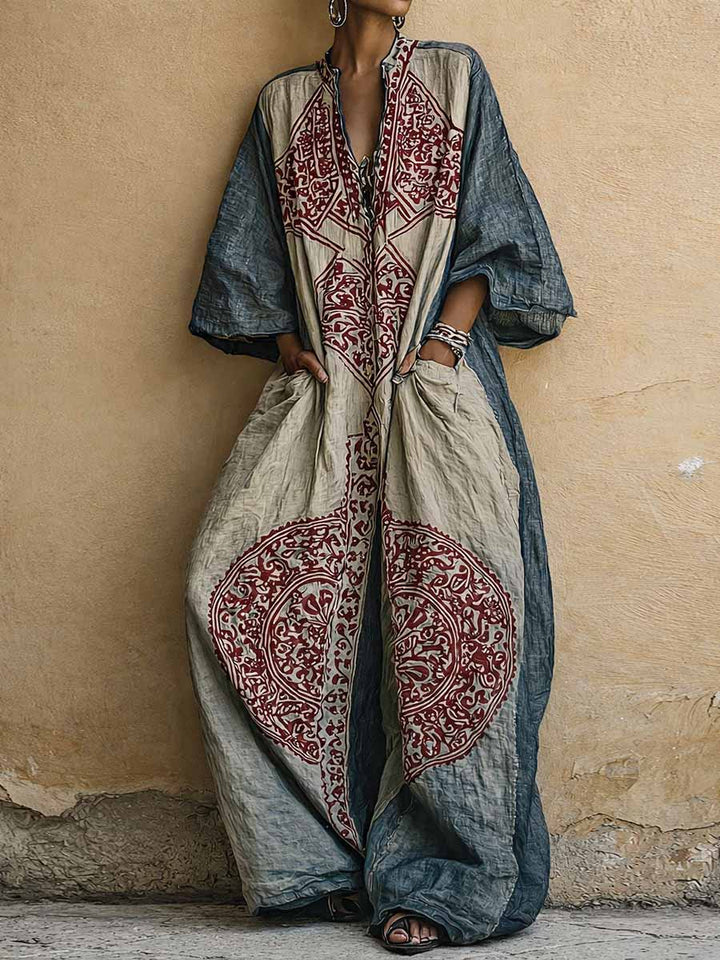Melantha - Jumpsuit mit Vintage-Print und weicher Haptik