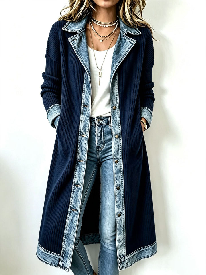 Odelia - Langer strukturierter Cardigan