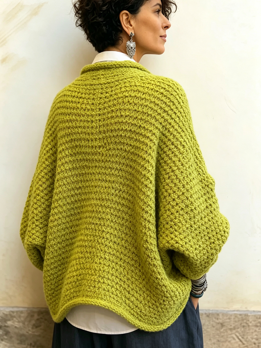 Orelle - Strukturierter V-Ausschnitt-Pullover