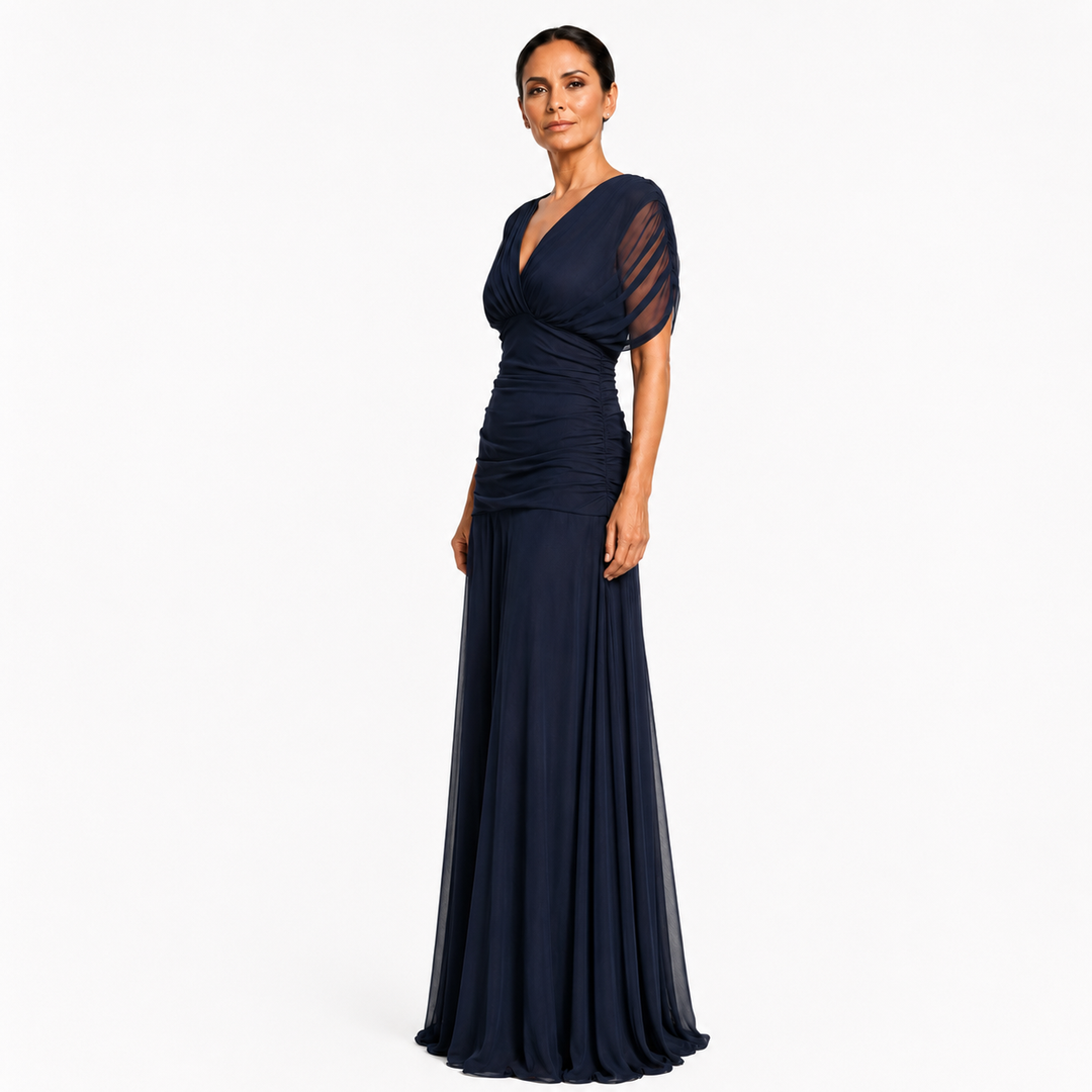 Lileas - plissiertes Abendkleid mit weichem Griff