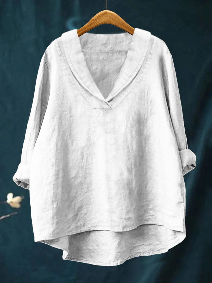 Bellissea - Elegante, drapierte Bluse mit V-Ausschnitt