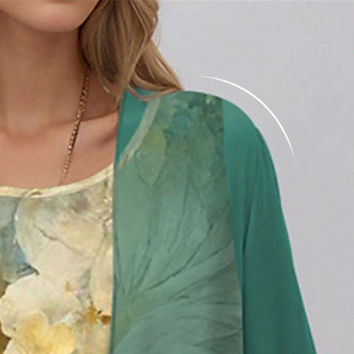 Delavelle - Elegantes mehrlagiges Midikleid-Set