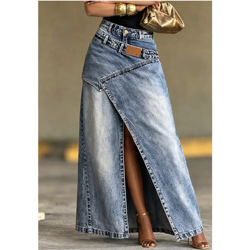 Anella - Maxirock mit Vintage-Waschung