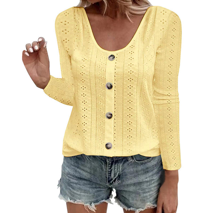 Aelwen - Bluse mit Rundhalsausschnitt und Soft-Touch